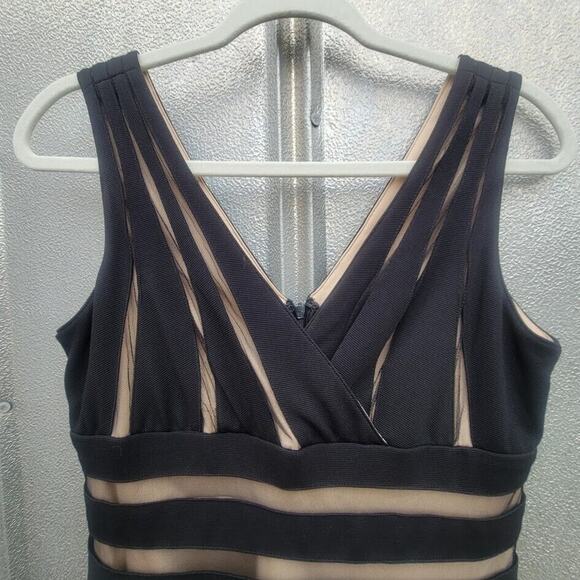 Scarlett Black & Nude Fit & Flare Sleeveless Mini Dress Size 6 - Picture 3 of 7